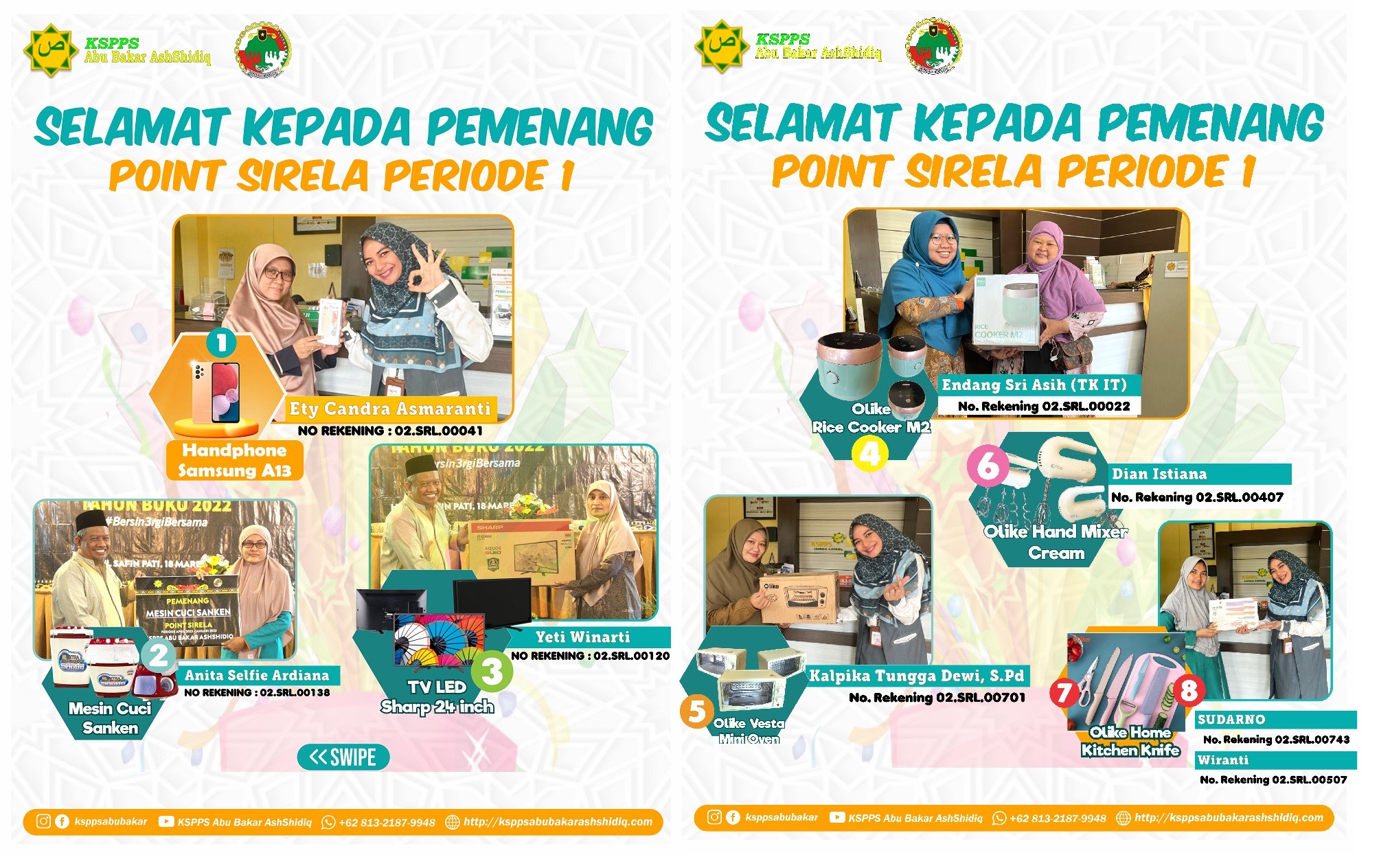 Pemenang Point Sirela Periode 1