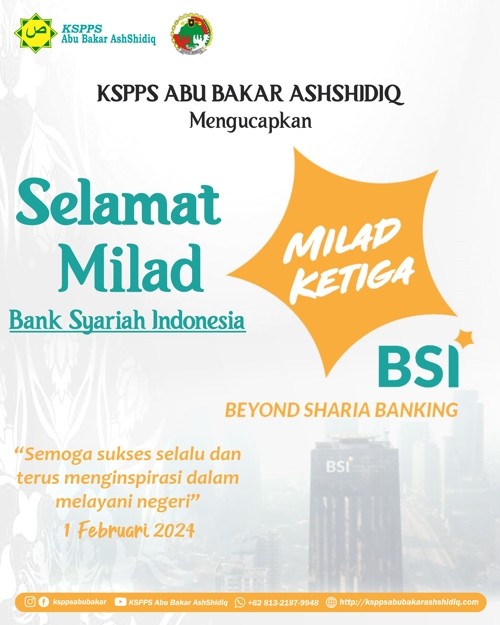  Selamat Milad 3 Tahun Bank Syariah Indonesia 