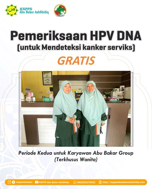 Pemeriksaan HPV DNA gratis periode ke 2