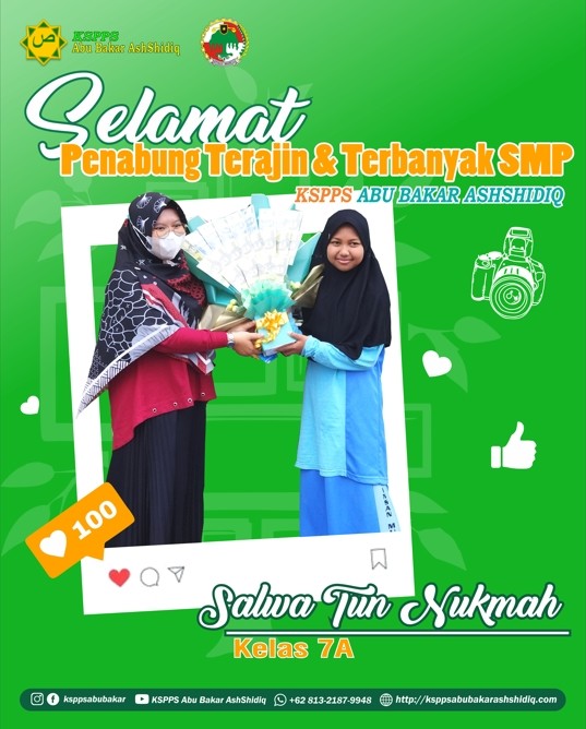 Selamat Penabung dan Wali Kelas Penabung Terajin dan Terbanyak SMP