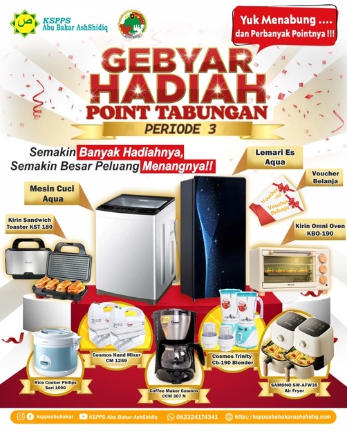 Gebyar Hadiah Point Tabungan Periode 3